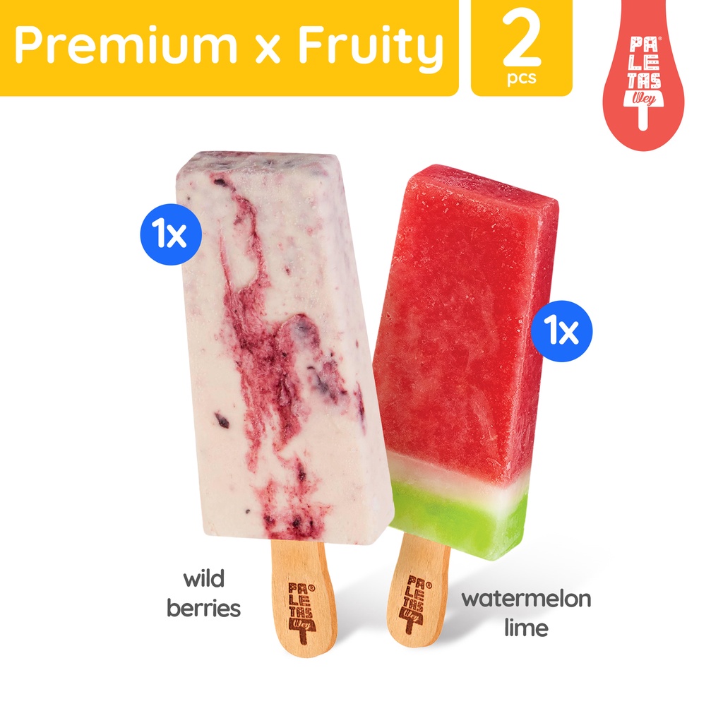 

Es Krim Paletas Wey 1 Pcs Wild Berries & 1 Pcs Watermelon Lime