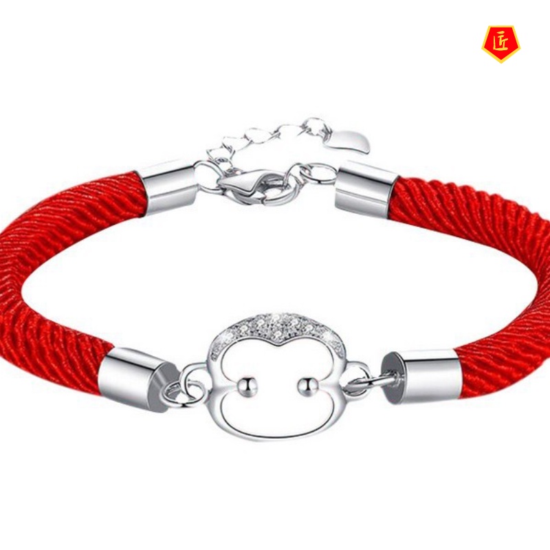 [Ready Stock]Fashion Diamond Monkey Hollow Bracelet