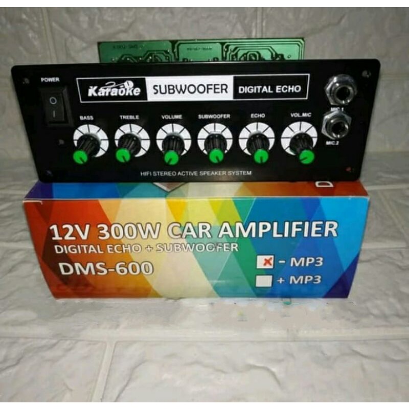 KIT POWER AMPLIFIER MOBIL CAR AUDIO 12V 300 WATT DMS-600