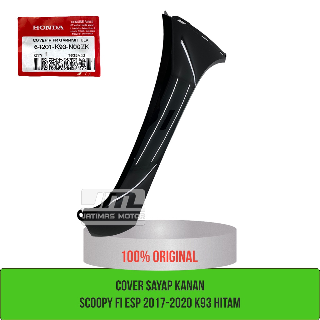 Cover sayap kanan kiri scoopy fi esp 2017-2020 hitam glossy 64201-K93-N00ZK 64202-K93-N00ZK