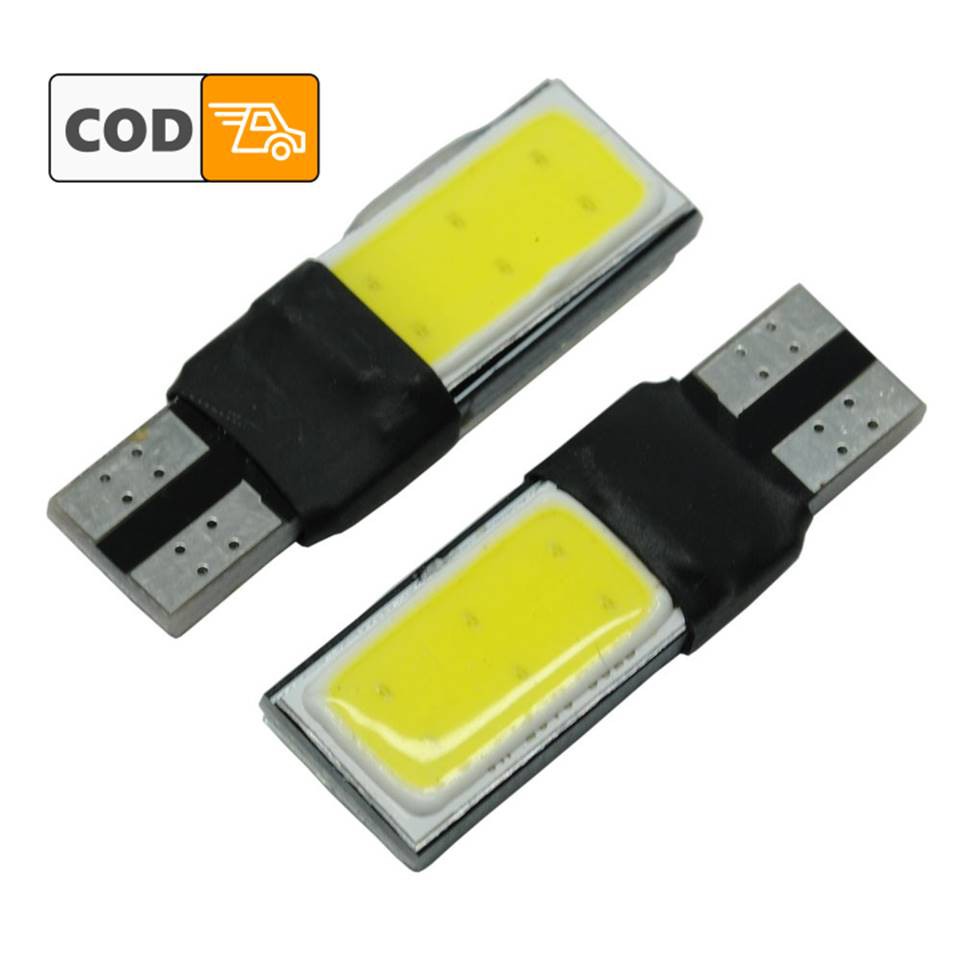 Lampu LED Mobil 12V Parkir Mundur 2 PCS Putih Canbus T10 SMD COB Super Terang dan Hemat Daya