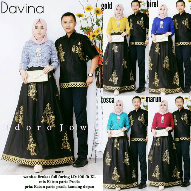 SHOPASHOP SOLO - Kebaya brukat Davina couple batik couple gamis syari baju muslim atasan brukat