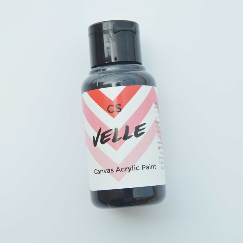 Cat Sepatu Kanvas - cat repaint sepatu topi tas kanvas - Velle CS-Hitam