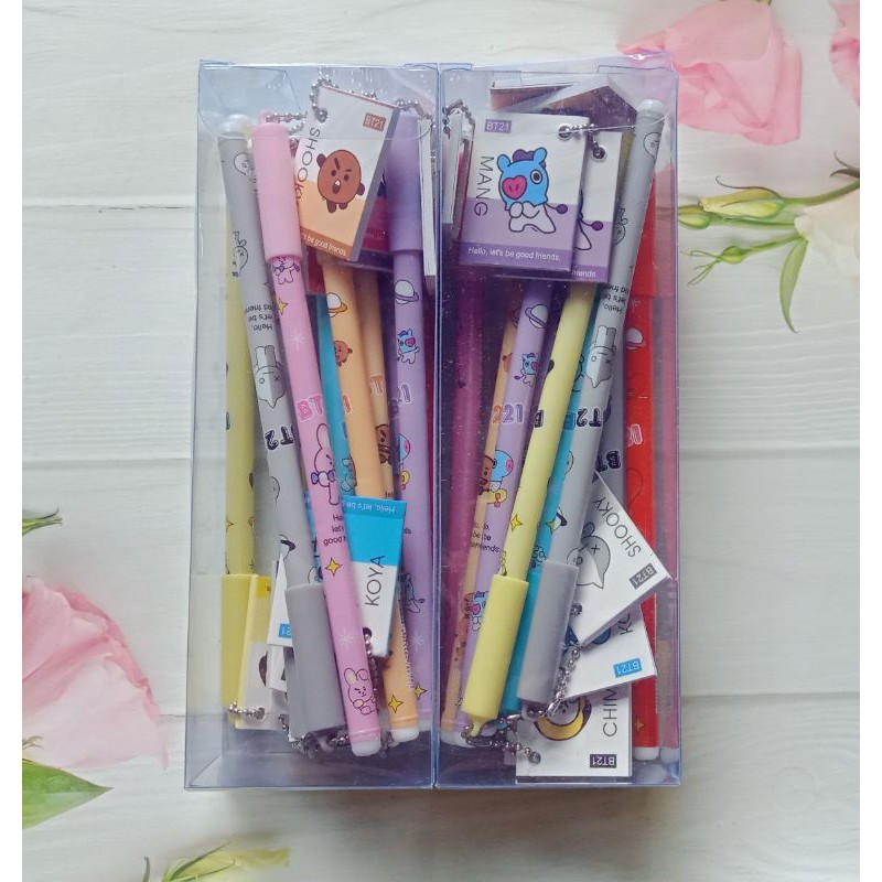 ( ISI 12 ) PULPEN BTS 1 PAK / PULPEN BTS BT21 MURAH