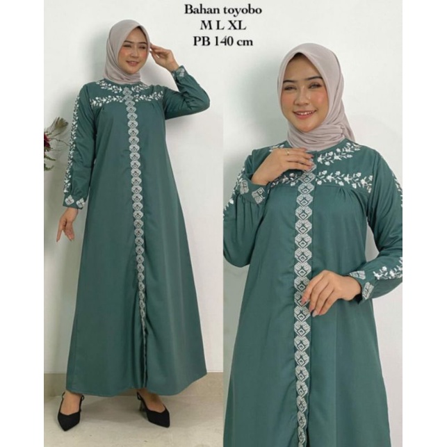 Gamis ridd bordir original / Gamis terbaru / Fashion muslim terbaru / Gamis jumbo / MORODHO STORE