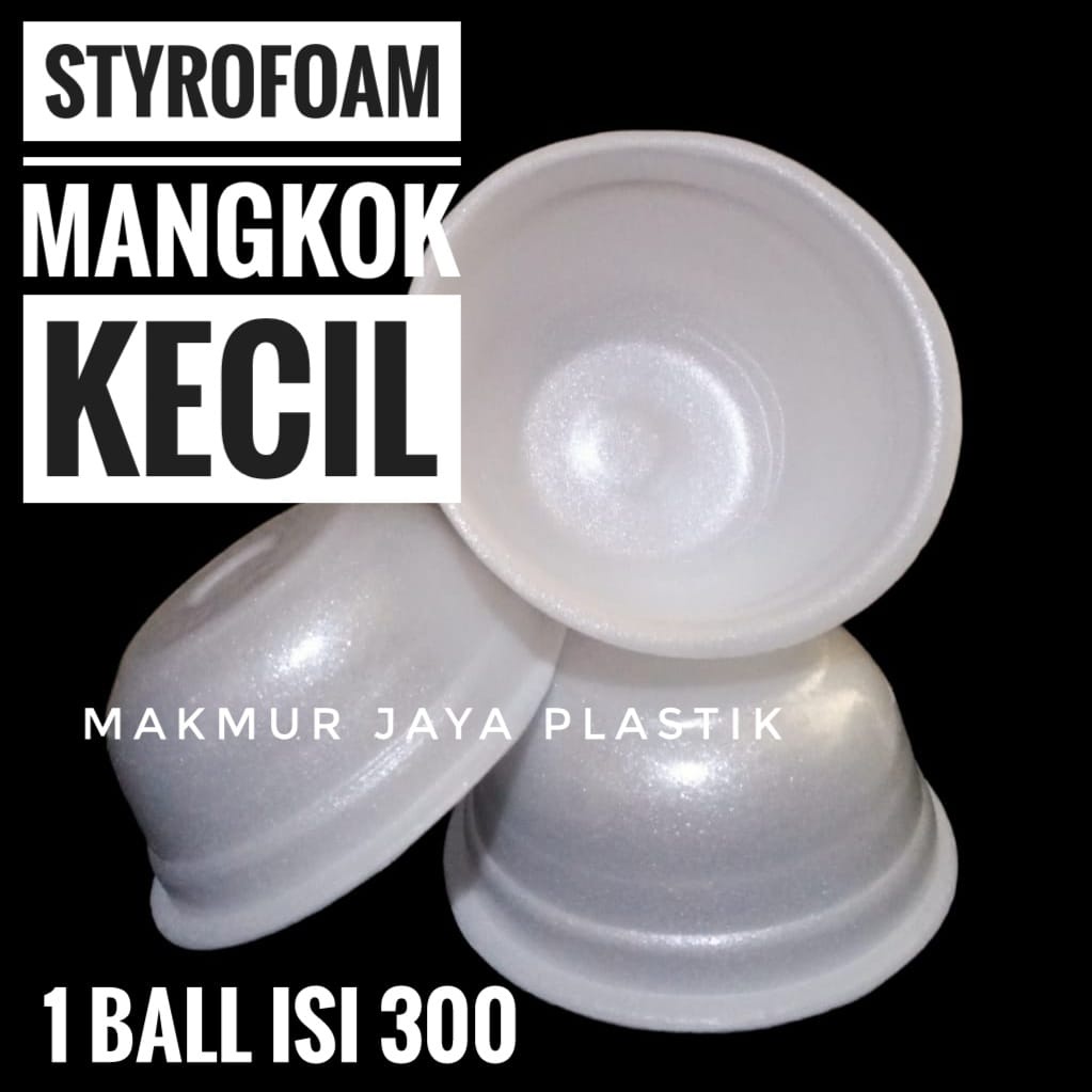 Mangkok Styrofoam Bakso Isi 300 Pcs / 1 Ball – Mangkuk Styrofoam Kecil Putih – Cup Styrofoam Makanan