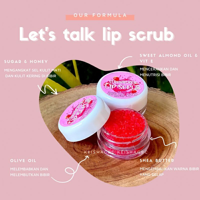 LIP SCRUB Strawberry (BELI 5 FREE 1)