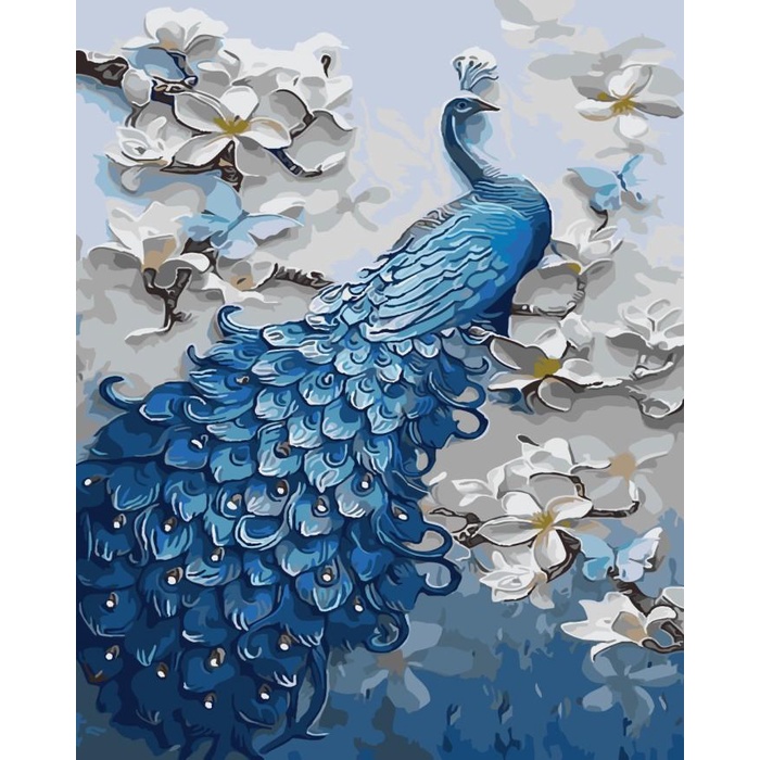

Kanvas | Diy Painting Paint By Numbers Canvas Lukis Queen Peacock 40*50