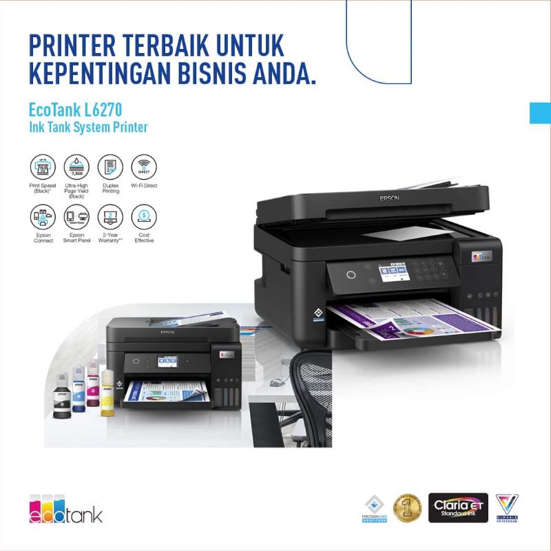 Epson EcoTank L6270 A4 Wi-Fi Duplex All-in-One Ink Tank Printer ADF