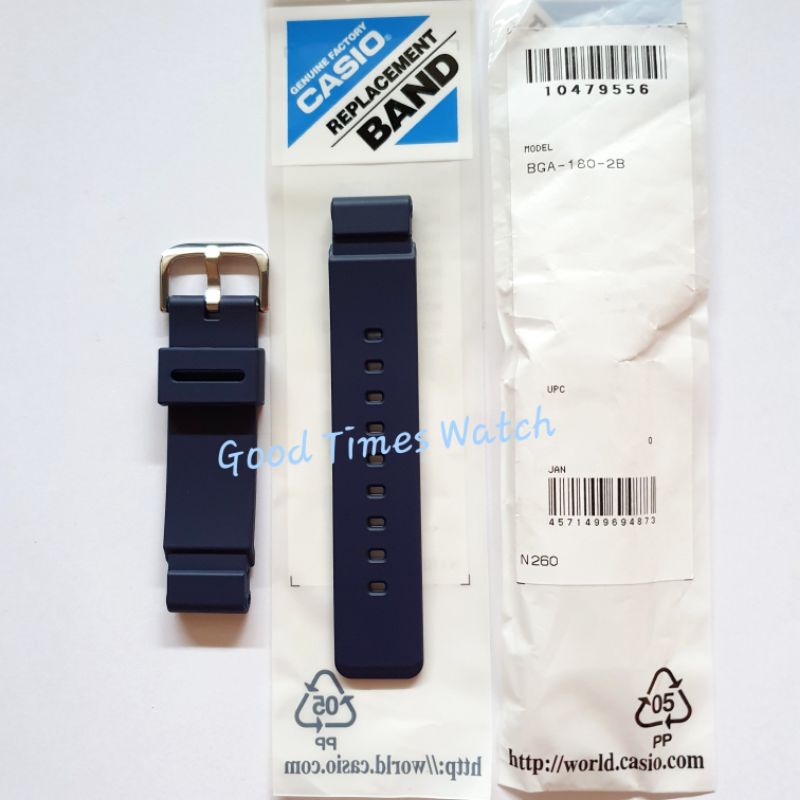 STRAP BABY-G BGA-180-2B BGA 180 Fit BGA 185 BGD 180 CASIO ORIGINAL