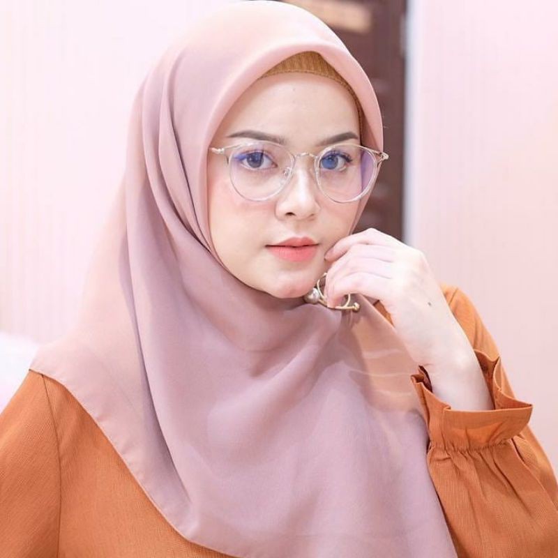 kacamata Frame Big Oval Cat Metal Bening