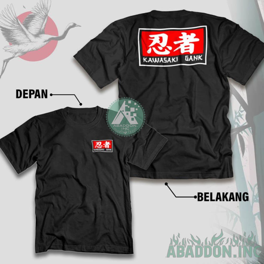 Kaos Baju Kawasaki Gank Logo Racing Otomotif Motor Kualitas Distro - 7629