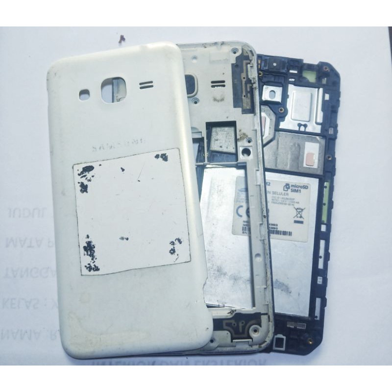 Casing full set frame tatakan LCD Backdoor Samsung J320 J320G J3 2016 tutup Original second copotan