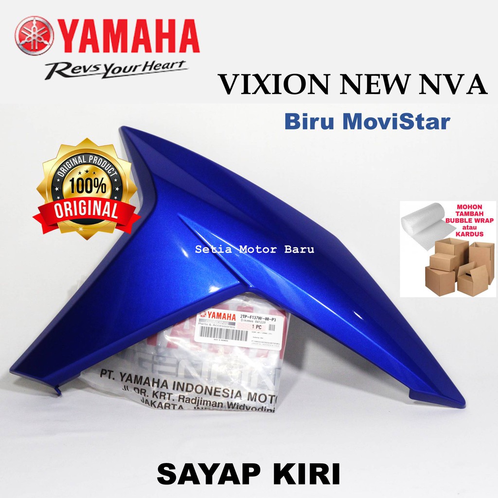 Winglet Sayap Motor Vixion New Advance Nva Kiri Biru Movistar Asli Yamaha