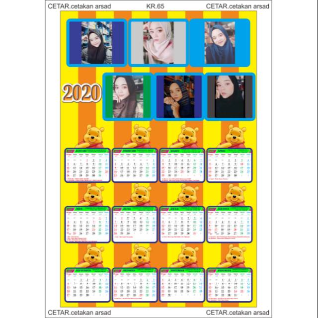 

KALENDER FOTO CUSTOM WINNIE THE POOH. KR65