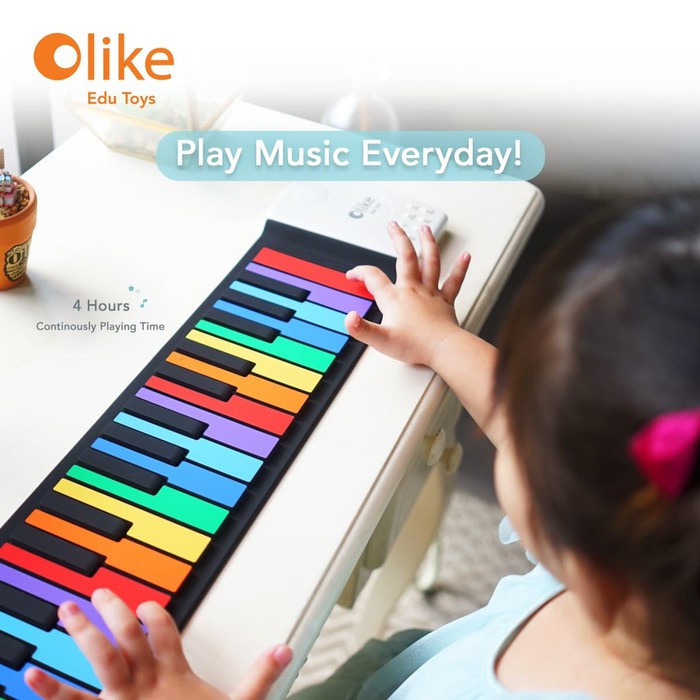 Piano Olike Hand Roll Piano Portable Mainan Edukasi Anak