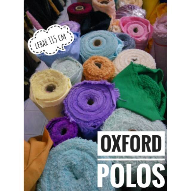 Bahan Kain Katun Oxford Sari Warna Grade A Polos / bahan baju seragam sekolah masker halus meteran