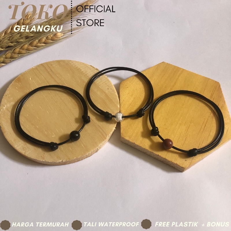 Gelang Stone Hits ala Vintage Kekinian Simpel / Gelang cocok untuk couple Sahabat dan Pacar Doi / desain simple