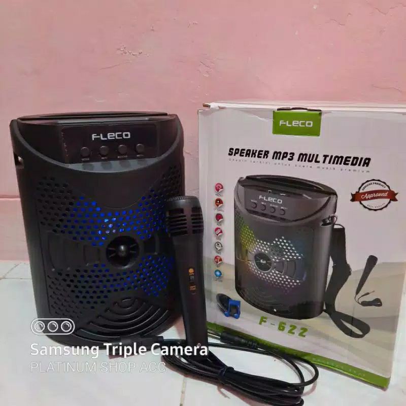 SPEAKER BLUETOOTH FLECO F622 SUBWOOFER 6,5INC/SALON AKTIF PORTABLE RADIO FM/SPEAKER TABUNG WIRELESS