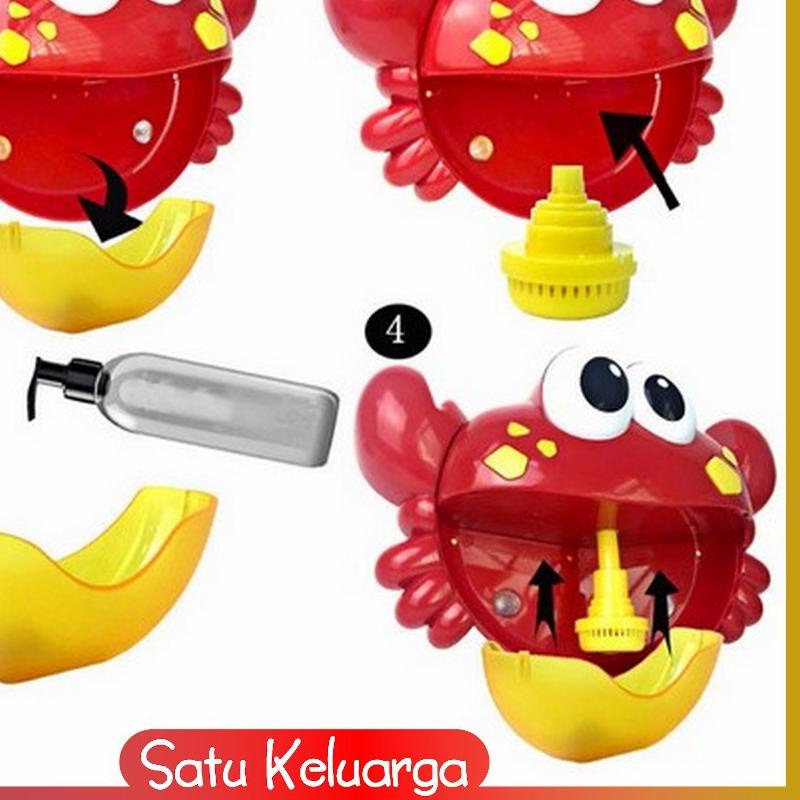 SK-M56 M57 Mainan Mandi Anak Bubble Crab Music Alat Pembuat Busa Mainan Gelembung Balon Sabun