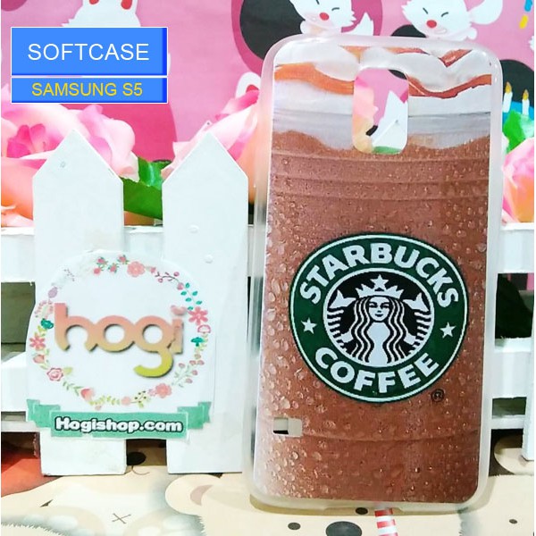 Samsung S5 - Casing Bening Softcase Softclear Custom Case Starbucks
