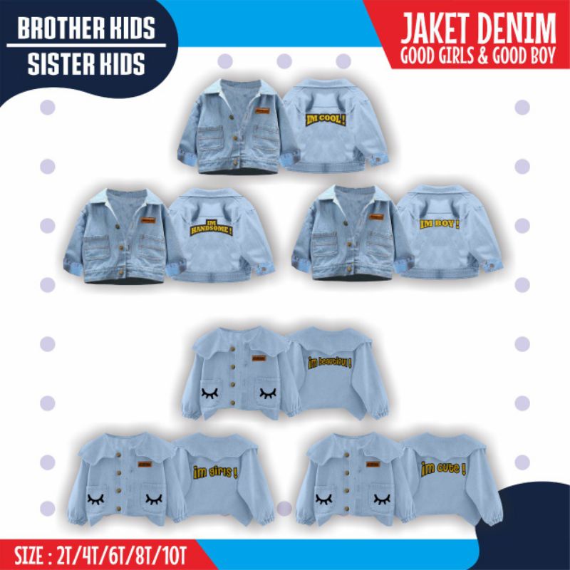 Jaket Anak Jeans Denim By Brother Kids