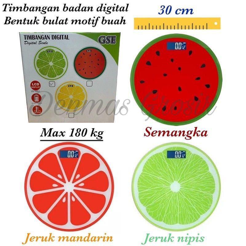 (COD) Timbangan Digital Motif Buah / Timbangan Badan Jumbo / Timbangan Badan Motif Buah