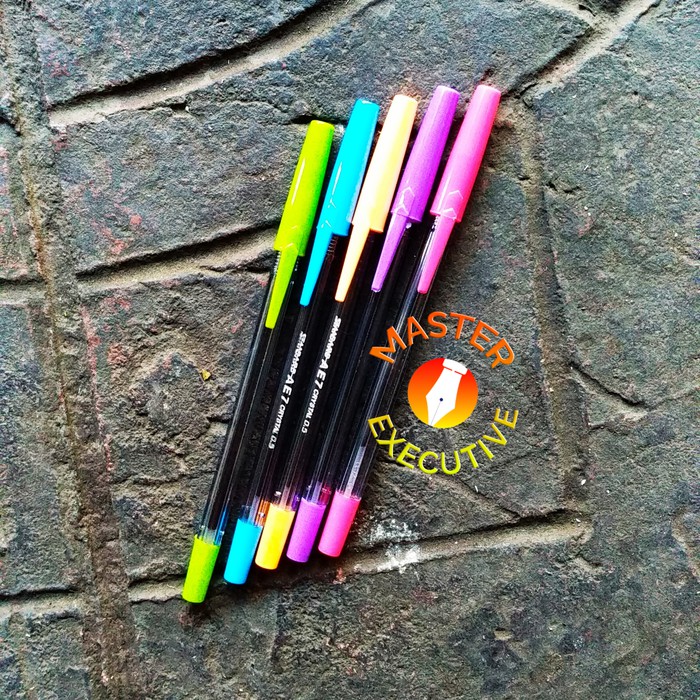 [Pak - 12 Buah] Standard AE7 Crystal 0.5 mm Tip Pen Multi Color Cap