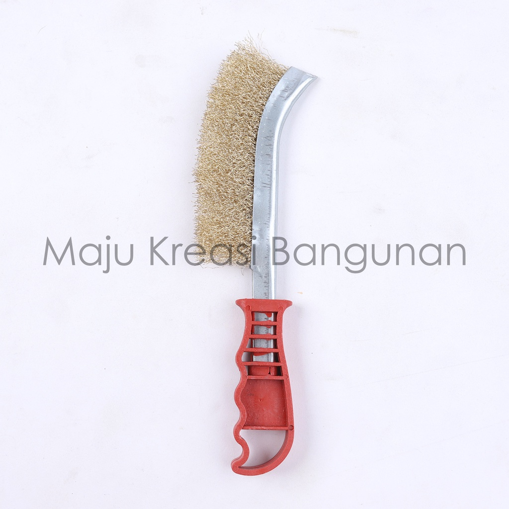 Sikat Kawat Kuningan 8 Baris Baja Model Golok Pisau Wire Brush