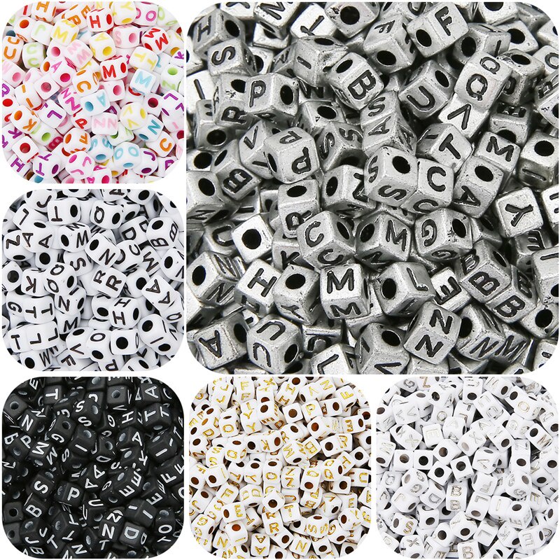 200 Pcs 5 Mm Persegi Warna Campuran Akrilik Alfabet Bahasa Inggris Huruf Manik-manik untuk Gelang Kalung DIY Perhiasan Kerajinan Membuat Aksesoris