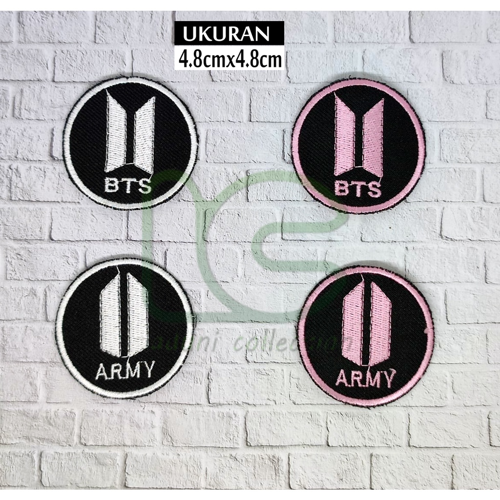 Patch BORDIR  LOGO BTS ARMY BULAT