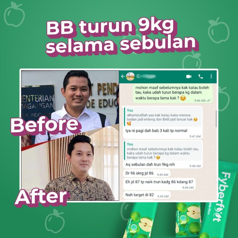 Fyberfyt Minuman Diet Serat Fiber Slim Suplemen Detox Pelangsing Penurun Berat Badan