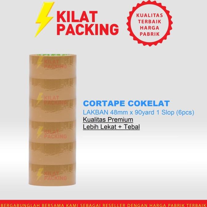 

HARGA SPESIAL Lakban Cortape Coklat 48 mm x 90 yard 1 Selop