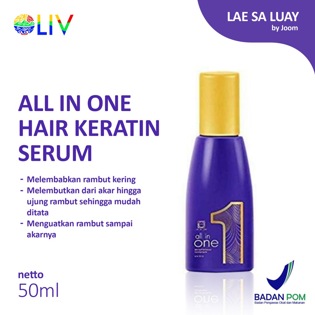 [BPOM] Lae Sa Luay Hair Keratin Serum - Tonic Treatment / Vitamin Rambut Pelurus Pelembut