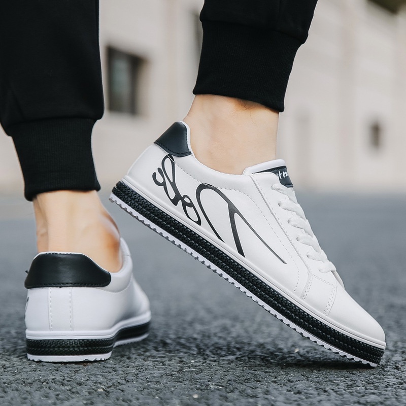 Highland Sepatu Pria Sneakers Sepatu Pria Putih Kasual Sepatu Kerja Kuliah Unisex sepatu Cowok Santai Import KSC105