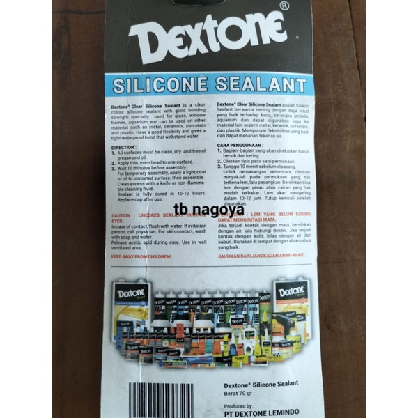 LEM DEXTONE 70 GRAM / LEM DEXTONE/ LEM KACA / LEM DEXTONE SILICONT SEALANT