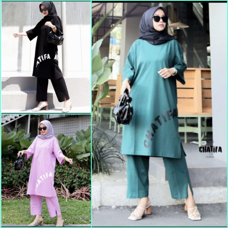 ONE SET WANITA KEKINIAN JUMBO COMBED 20S // SETELAN WANITA OVERSIZE HITS