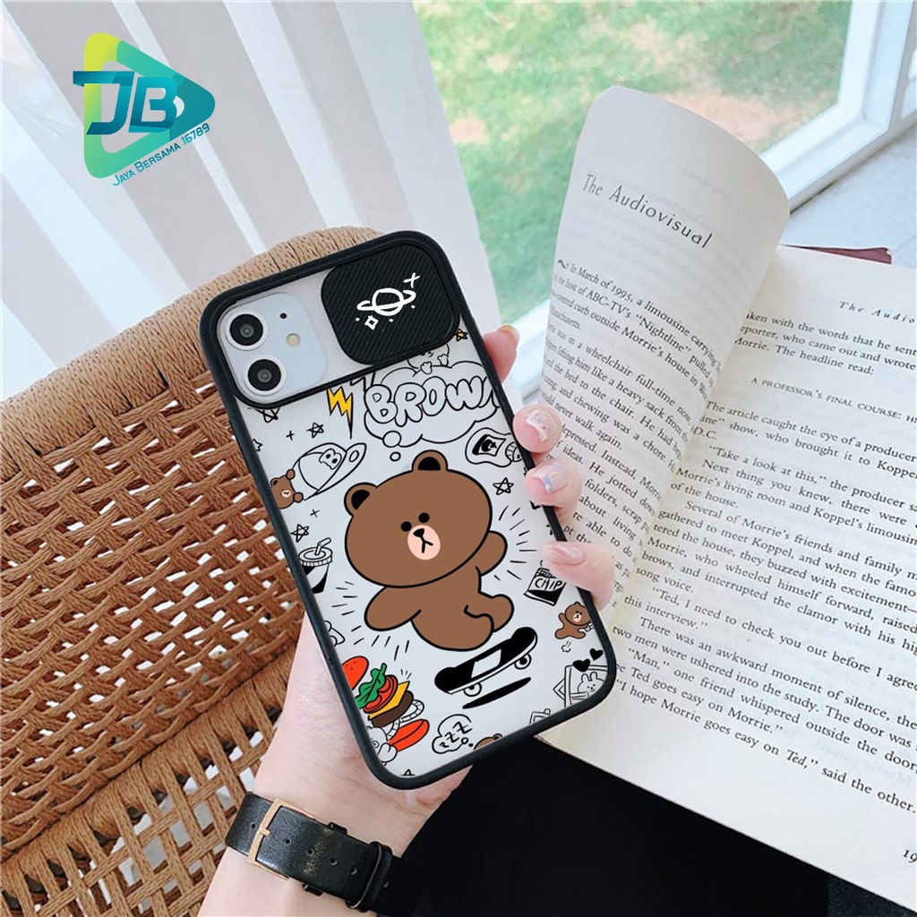 SOFTCASE SLIDE KAMERA BEAR OPPO VIVO SAMSUNG XIAOMI REALME IPHONE ALL TYPE JB4972