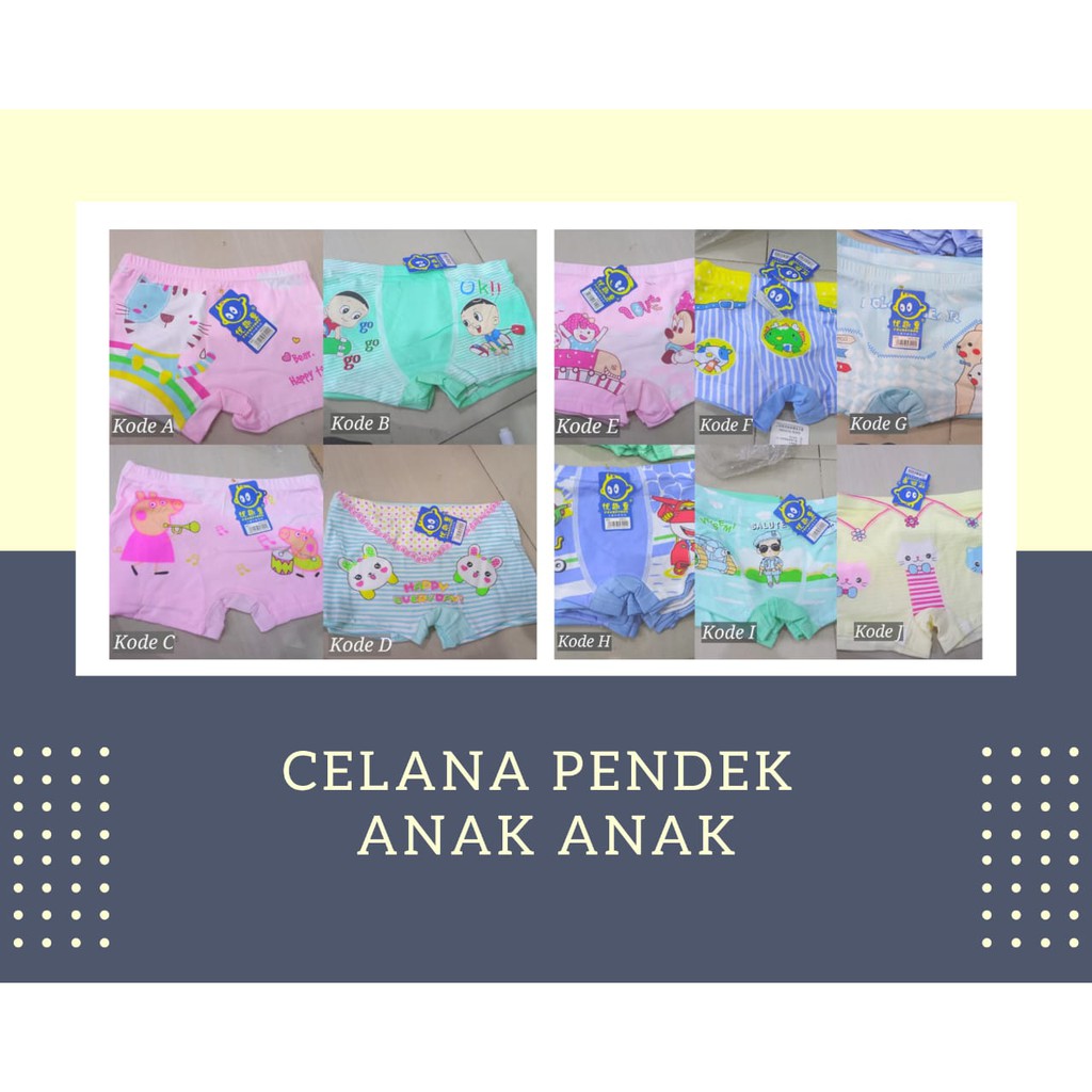 Celana Pendek Anak Kolor Harian Santai Anak Bayi Laki Laki Perempuan Termurah