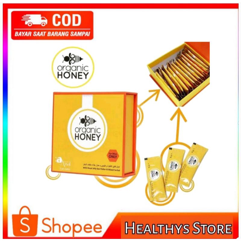 Organic Honey Original 24 Sachet Madu Pria