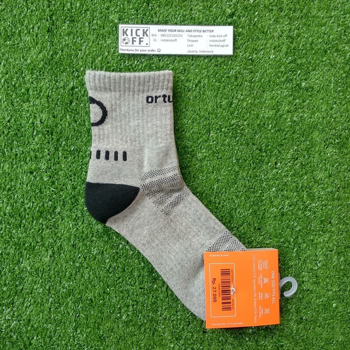 KAOS KAKI OLAHRAGA ORTUSEIGHT / KAOS KAKI PENDEK ORTUSEIGHT SWIFT SOCKS S - GREY