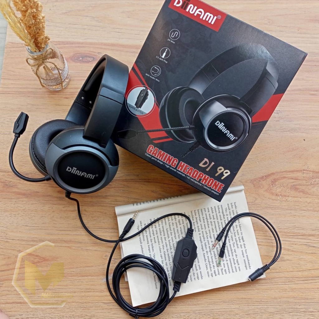 Headset Gaming Headphone Gaming DIINAMI DI99 SUPER EXTRA BASS GAMER WEAPON SUPER BUTTUN GARANSI 1BULAN MA2729