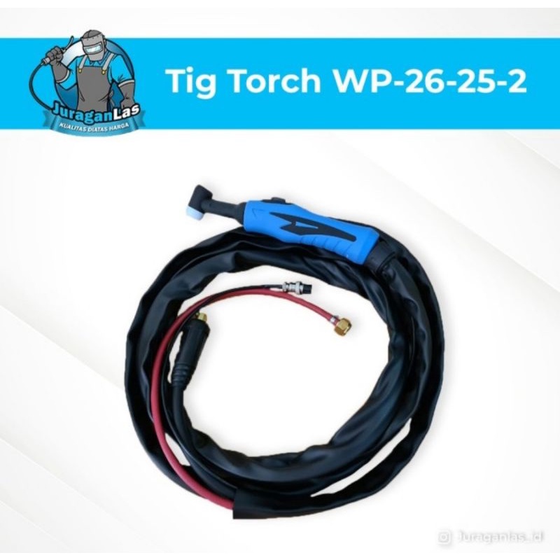 Stang Las Argon Tig Torch Set Double Cable WP-26 8 meter konektor 10-25