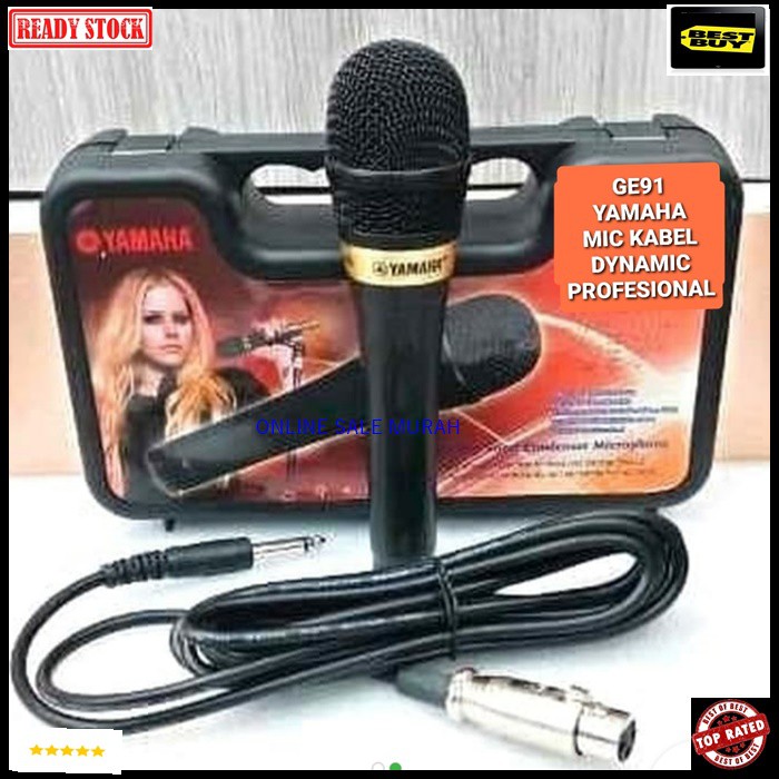 G91 Yamaha legendary Mic kabel dynamic Microphone cable mik karaoke mikrophone vocal vokal audio sound system sistem pengeras suara pro profesional legendaris G91   BISA SEGALA JENIS ALAT AUDIO  GK PAKE BATERAI LANGSUNG NYALA  Cocok untuk yang suka karaok