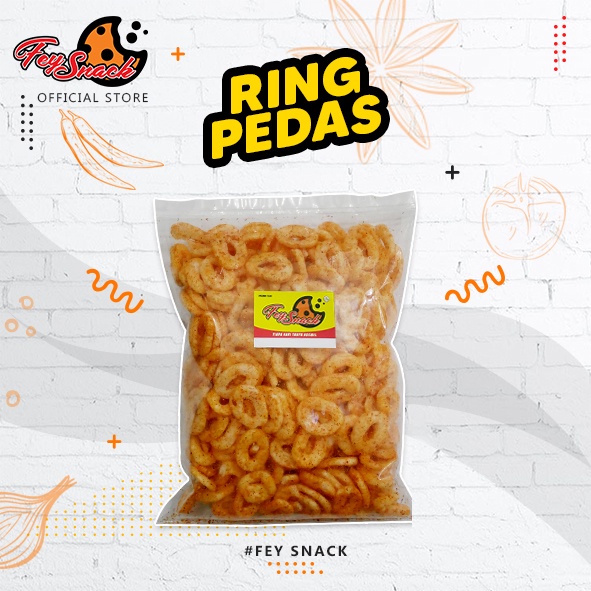 

Kerupuk Ring Pedas 250gr - Fey Snack