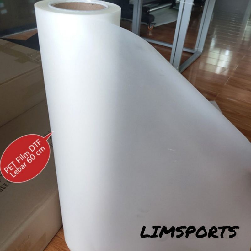 

Transfer PET Film DTF Lebar 60 cm / Kertas Sablon Digital Rollan