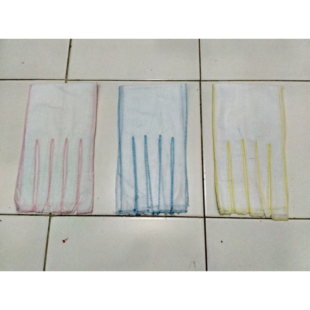 3 Pcs Gurita Bayi Tali Grito Putih Polos Bahan Katun