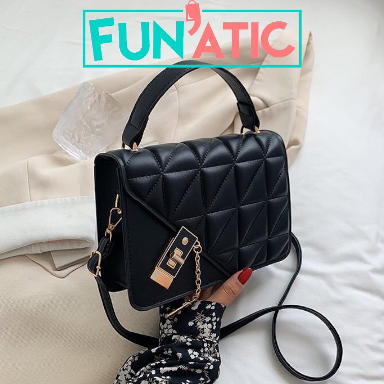 Funatic Tas Selempang Pull Lock Wanita Import Fashion Korea FA997