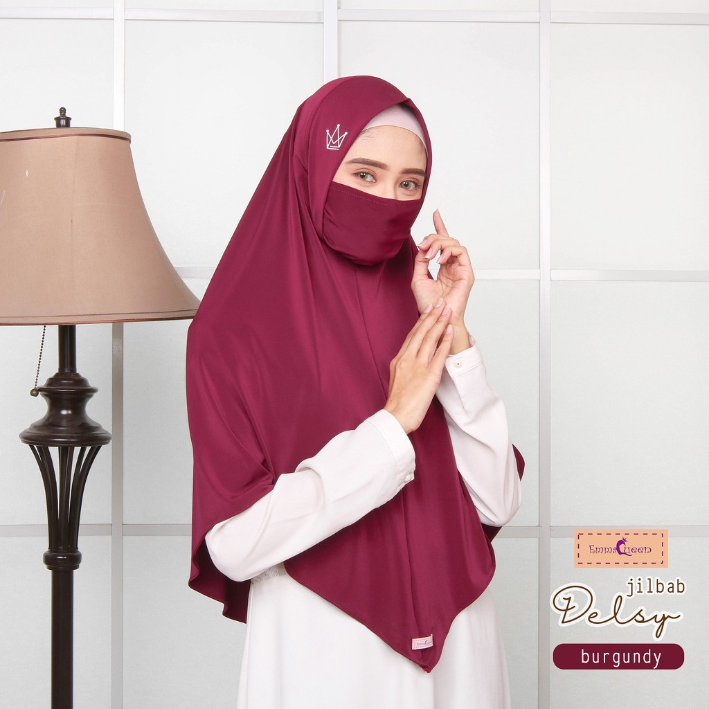 Jilbab Instan Masker - Jilbab Instan Delsy EmmaQueen