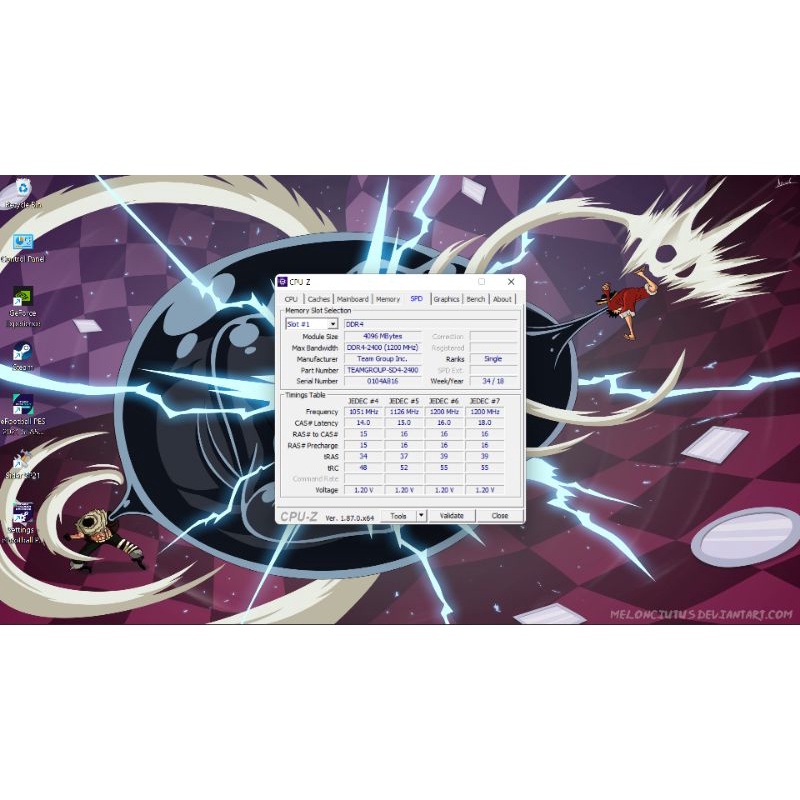 RAM Laptop 4GB DDR4 Team Elite